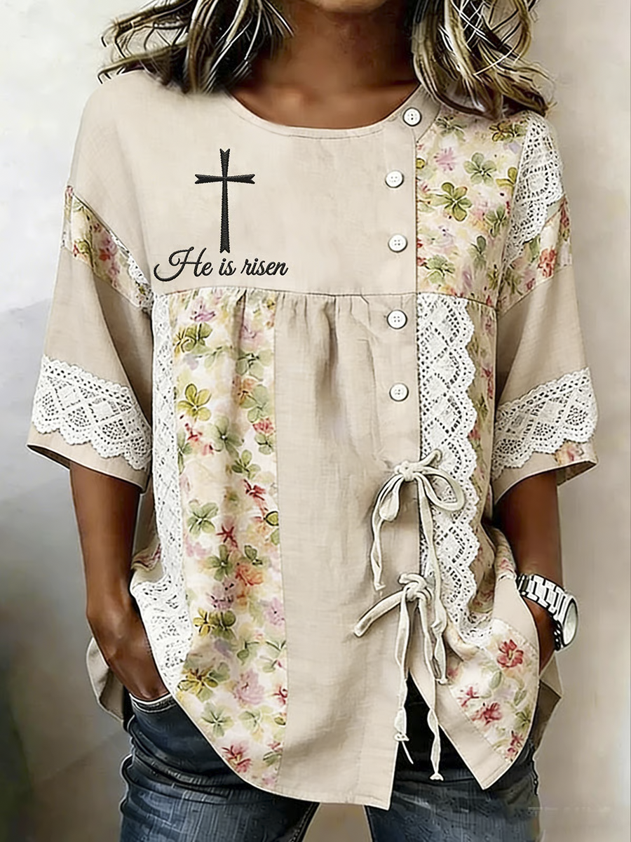 Ladies' Casual Floral Faith Cardigan Shirt