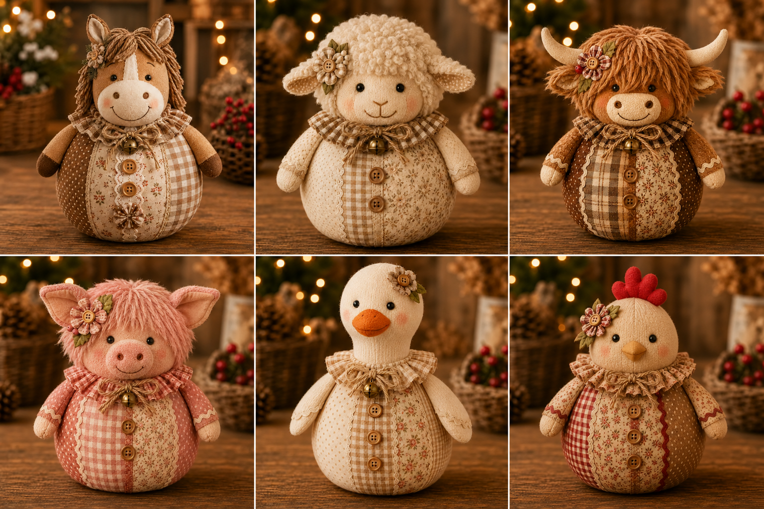 🔥Last Day 49% OFF |🧵Patchwork Fabric Doll DIY Kit — 🐑Farm Animals & 🎃Halloween Collection |🔥BUY 3 GET 1 FREE (Add 4 Pcs To Cart)
