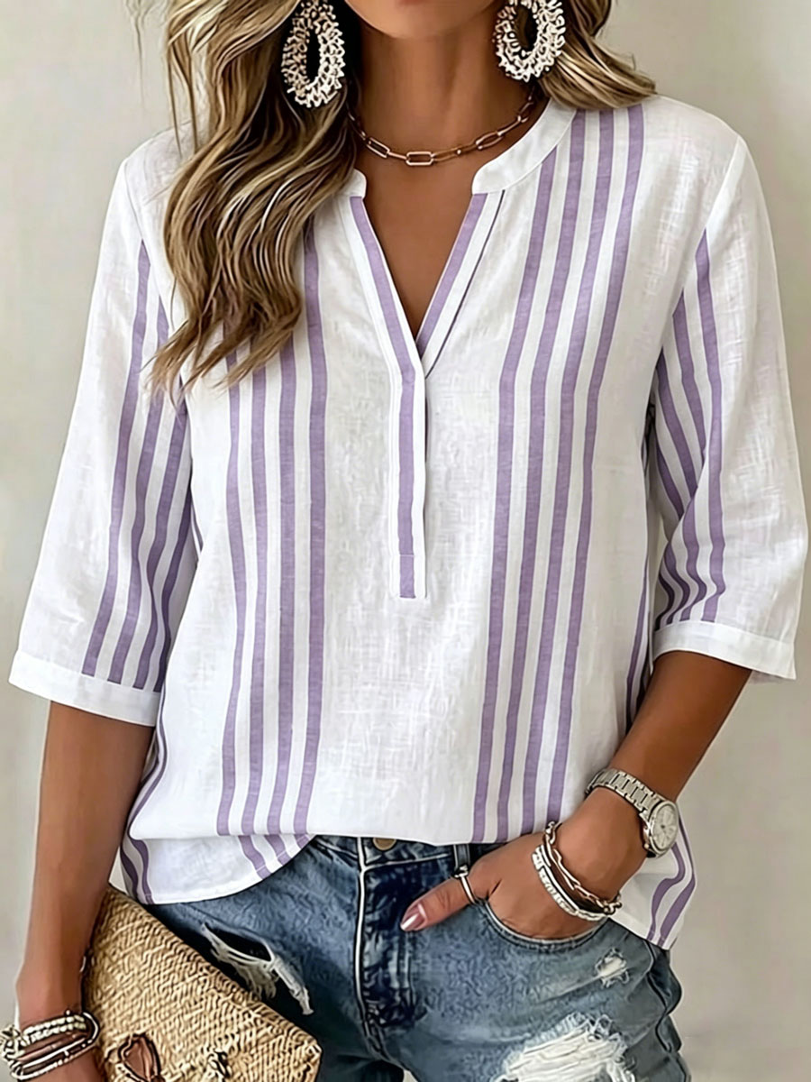 Women'S Casual Cotton Linen Top
