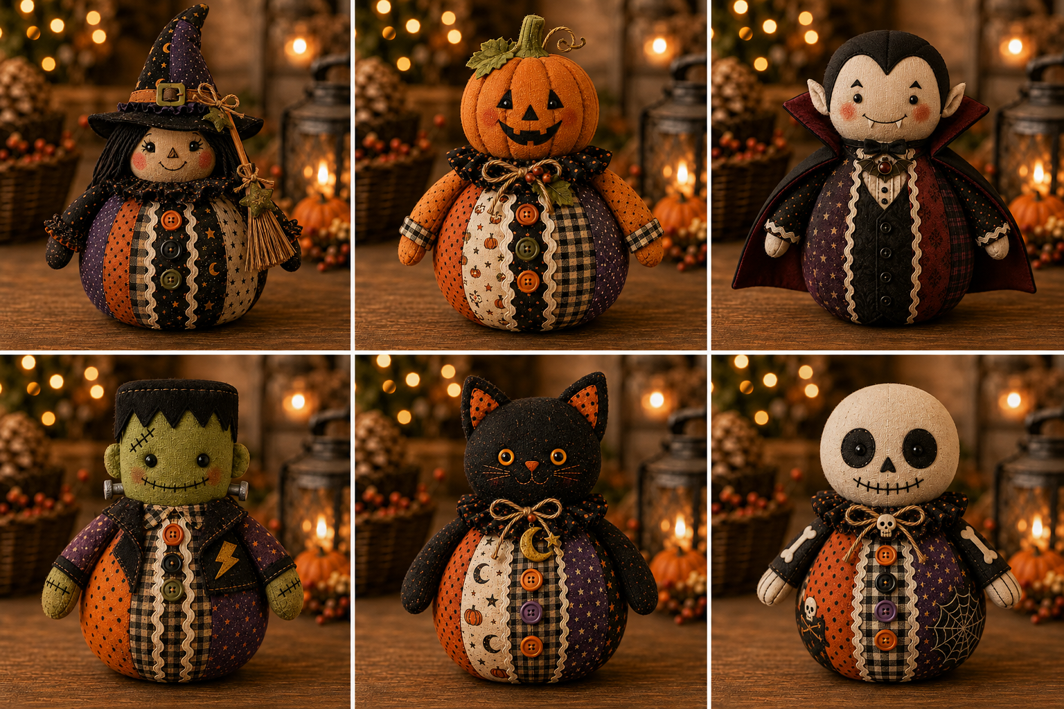 🔥Last Day 49% OFF |🧵Patchwork Fabric Doll DIY Kit — 🐑Farm Animals & 🎃Halloween Collection |🔥BUY 3 GET 1 FREE (Add 4 Pcs To Cart)