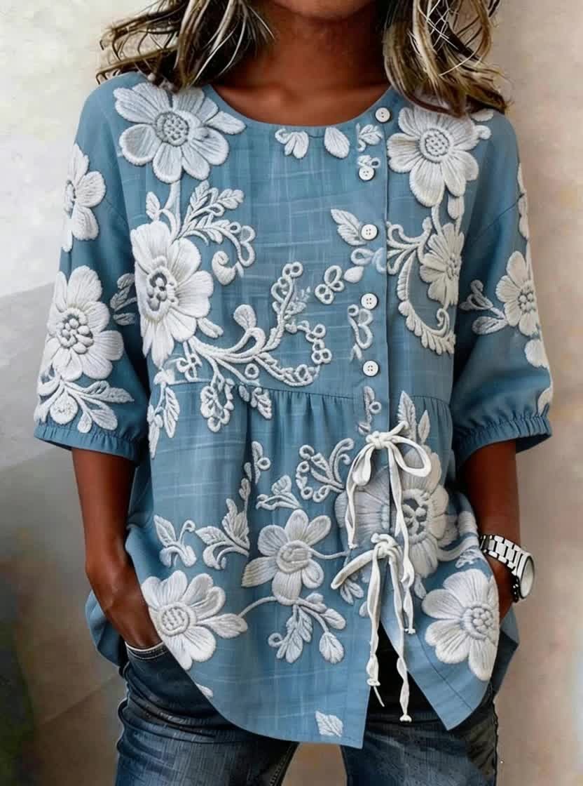 Women's Casual Retro Printed Shirt