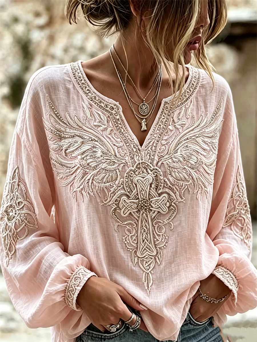 Women'S Faith Printed Casual Round Neck Top