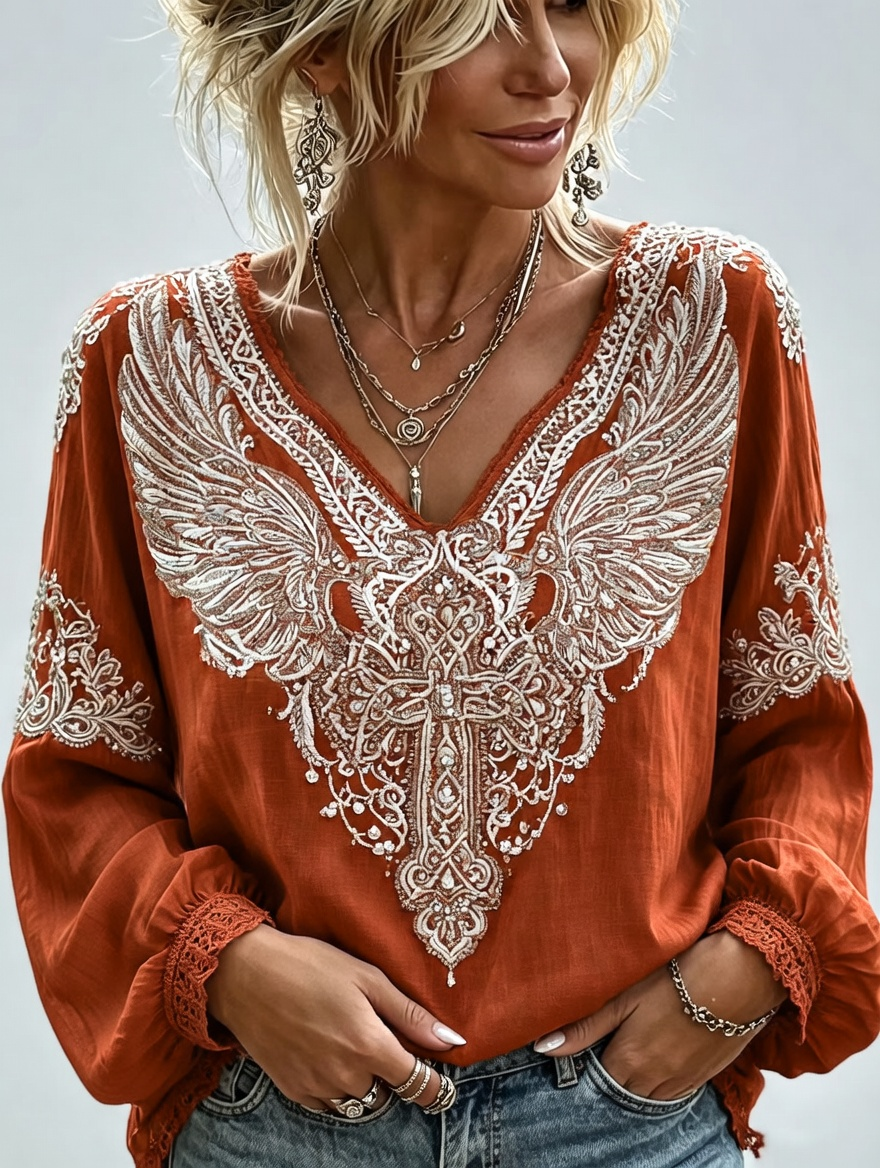 Women'S Faith Printed Casual Round Neck Top