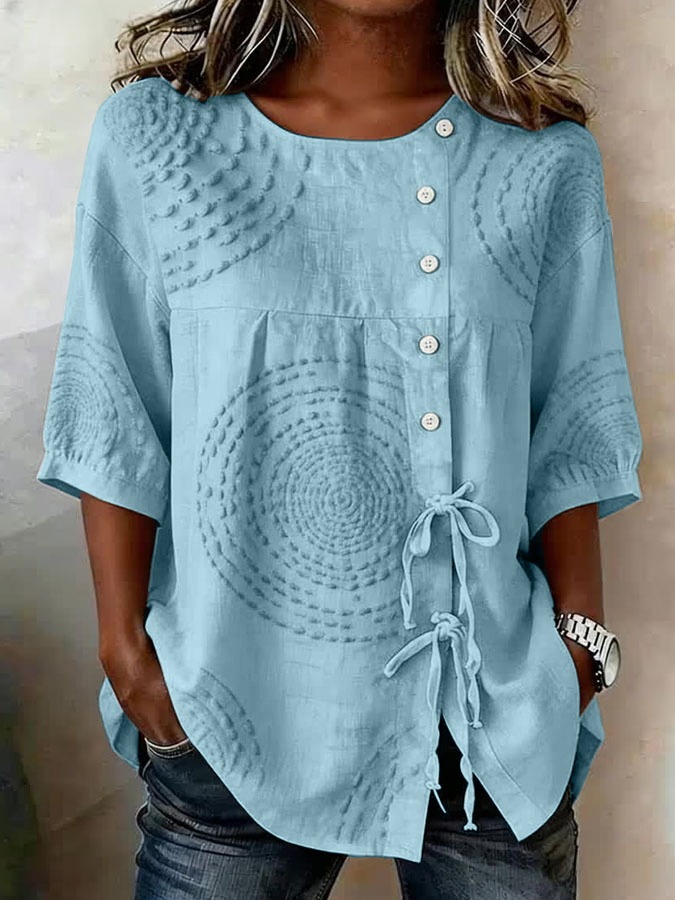 Women'S Plant Flower Art Casual Short Sleeved Shirt