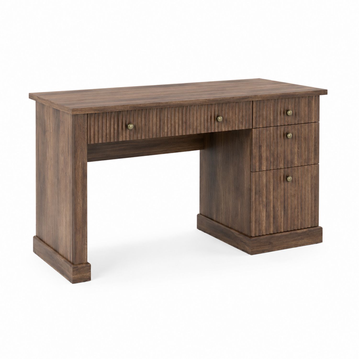 Bureau en bois MDF avec placage noyer 120x60x75 cm
