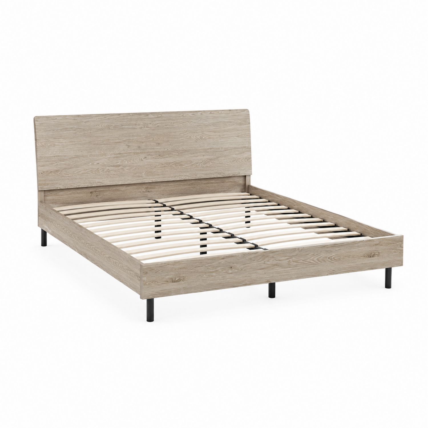 Lit double en bois avec lattes 200x140 cm