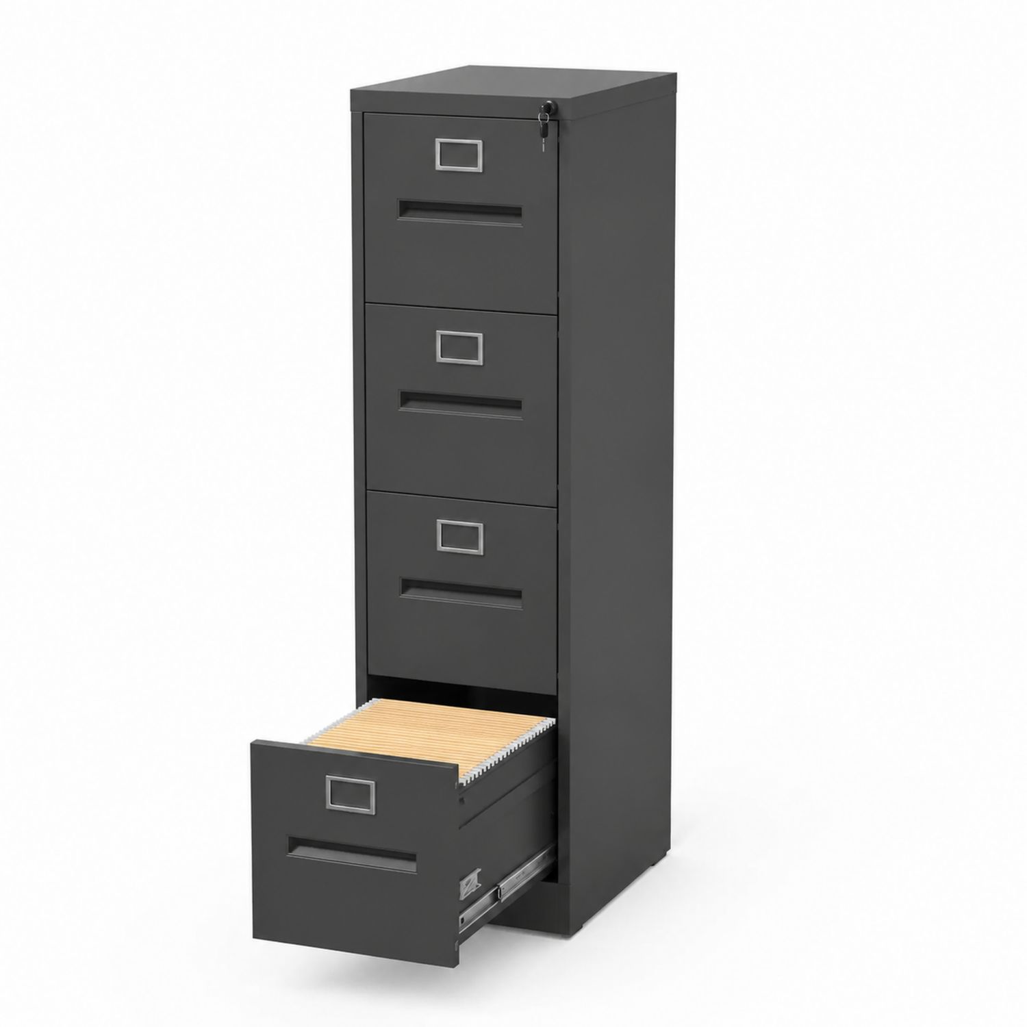 Armoire de Classement Métallique 4 Tiroirs Acier Gris