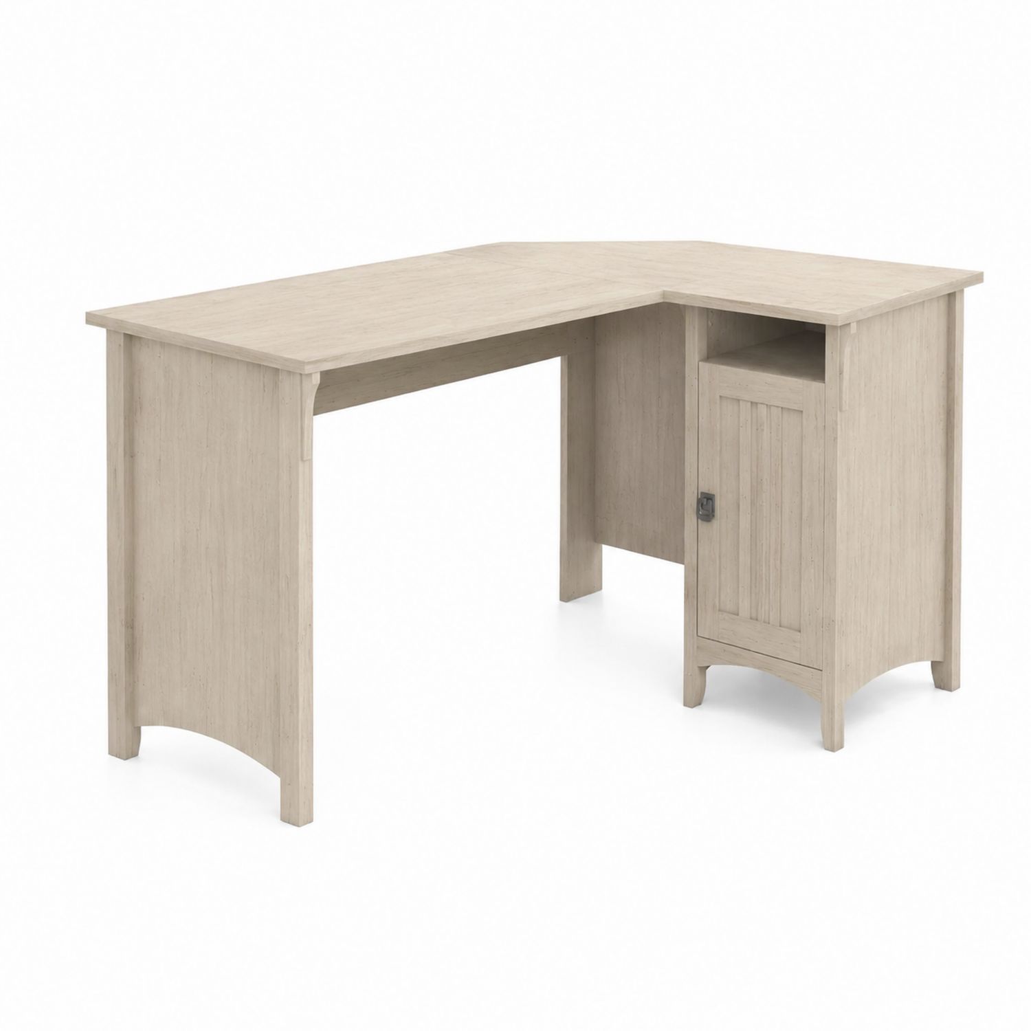 Bureau d'angle en bois MDF avec armoire intégrée 150x120x75 cm