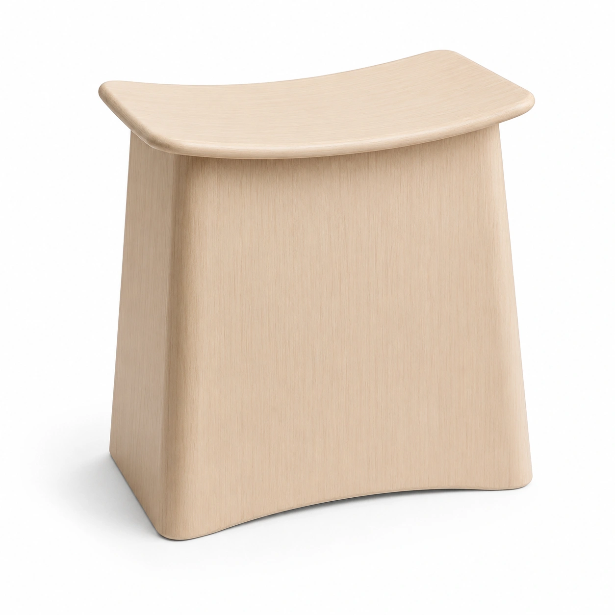 Taburete curvo color madera clara