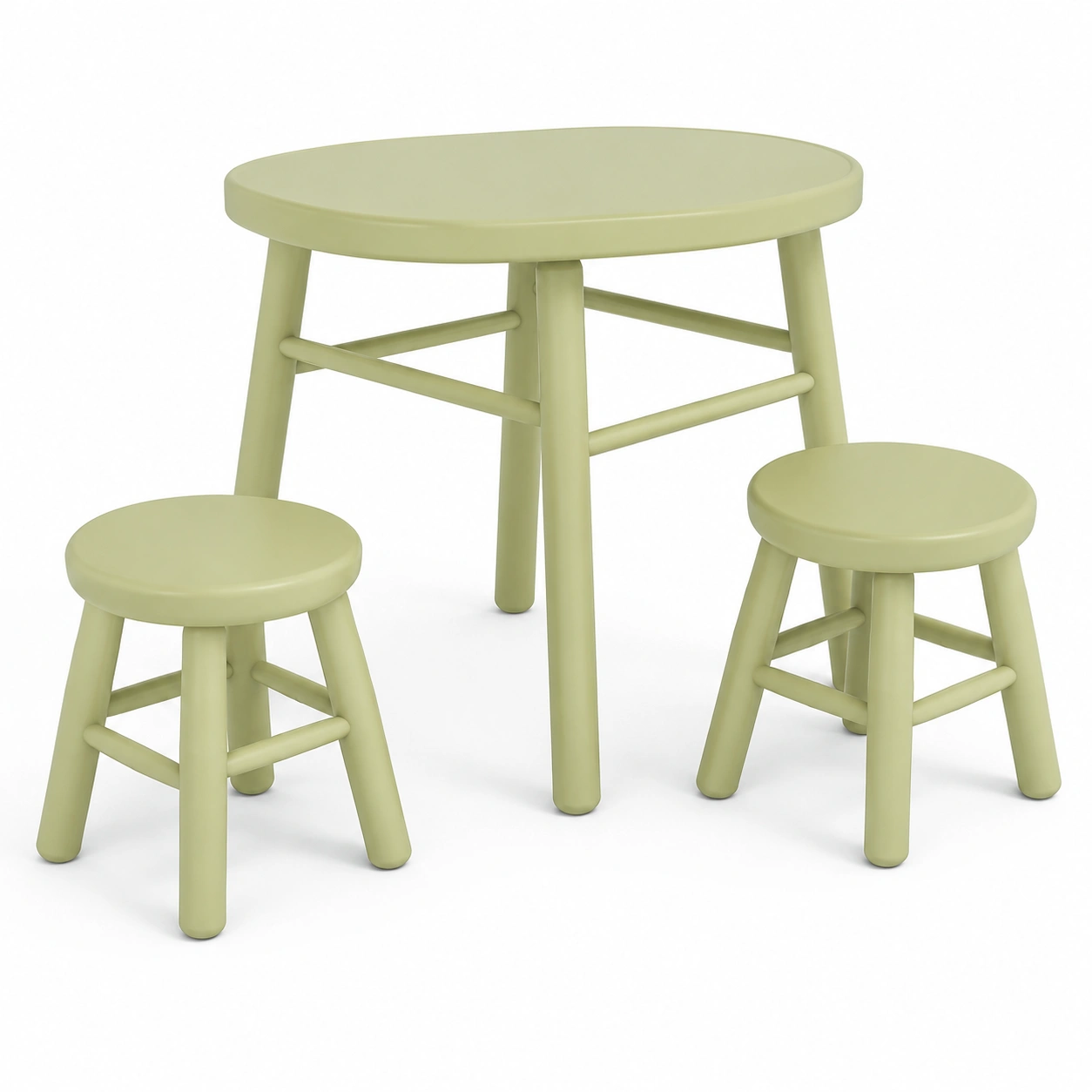 Conjunto de mesa y sillas infantil color verde