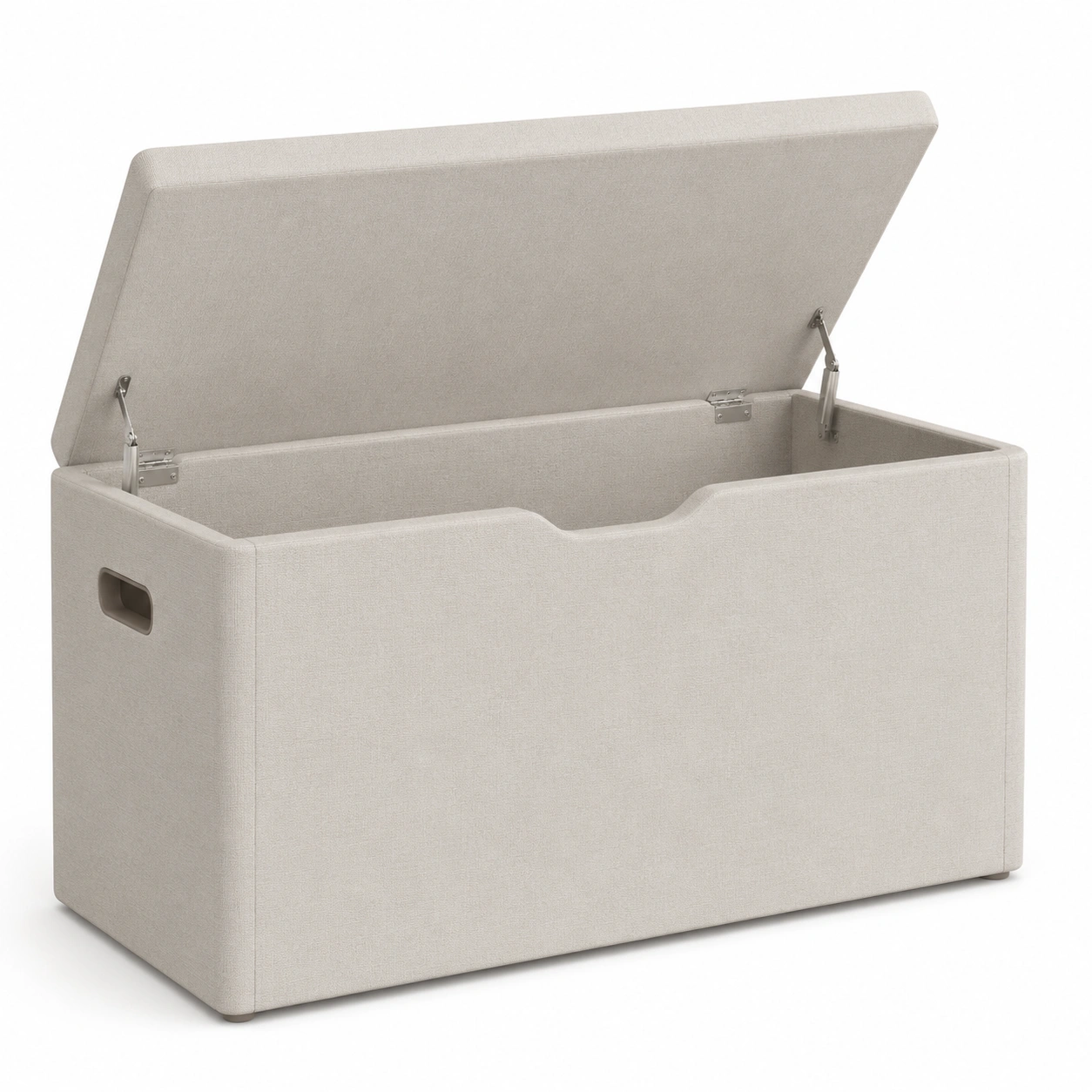 Caja de almacenamiento de tela beige
