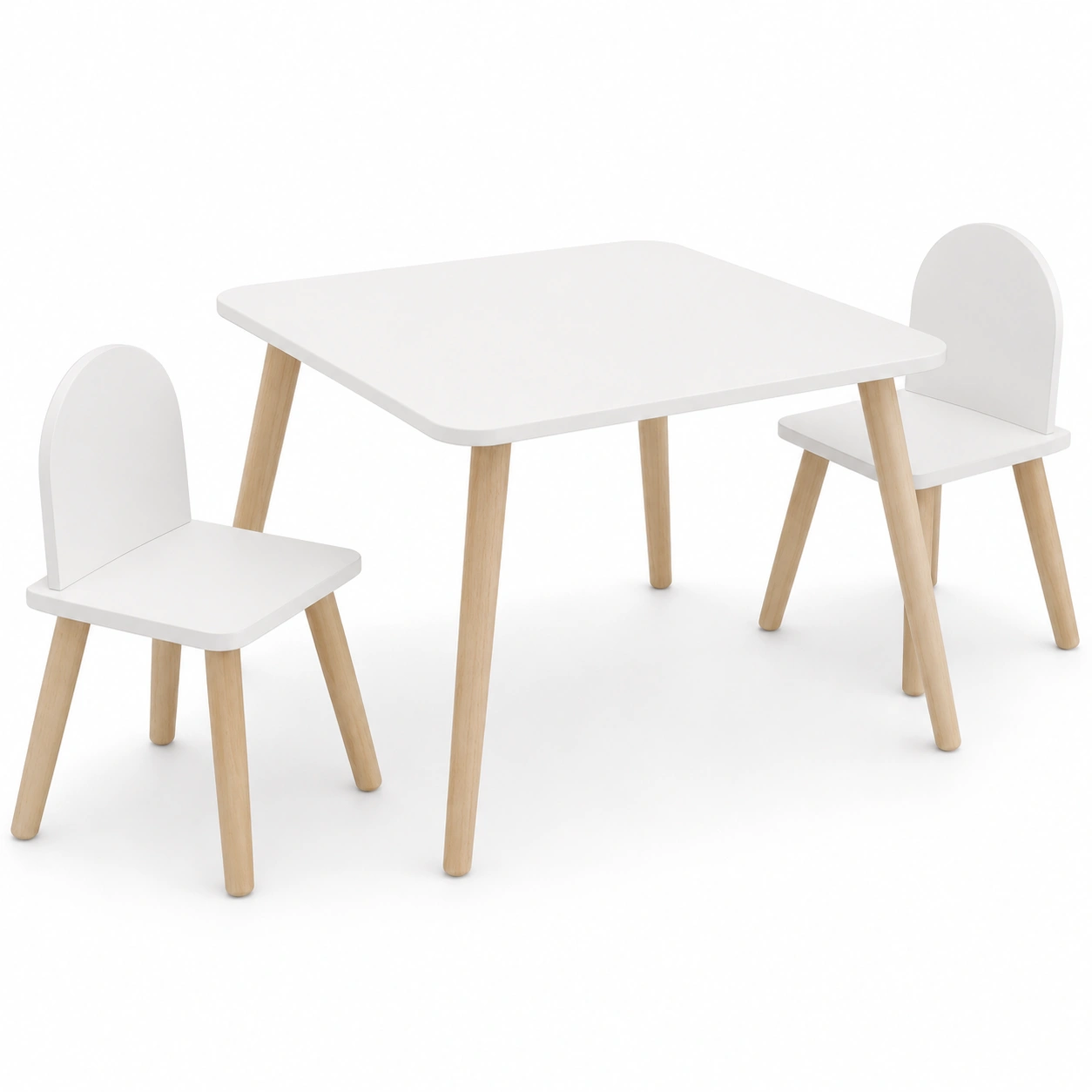 Conjunto de mesa y sillas infantil blanco