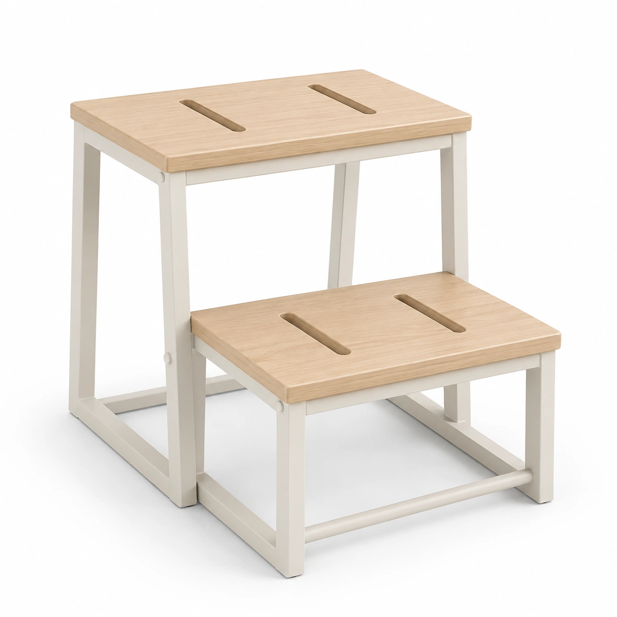 Escalon de madera de dos niveles