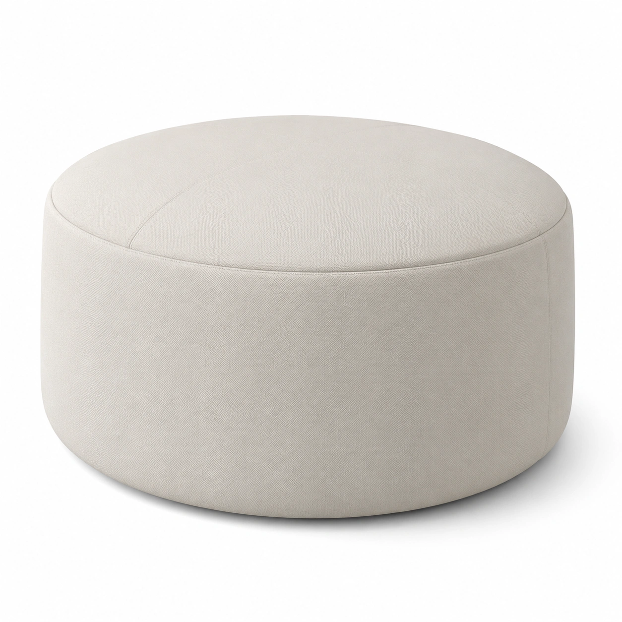 Puff redondo grande color beige
