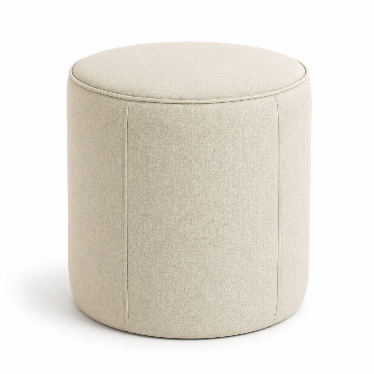 Puff cilindrico color beige