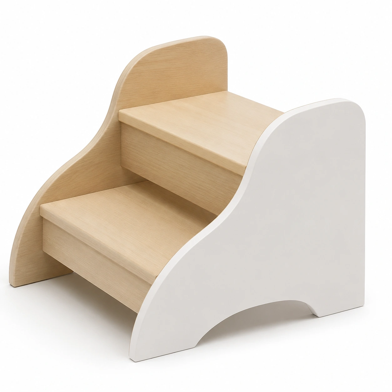 Escalera infantil de dos niveles acabado madera