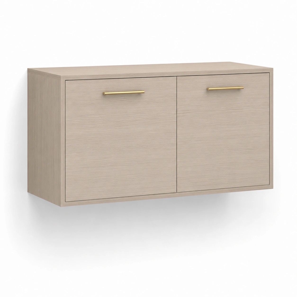 Armario mural de 2 puertas color beige madera