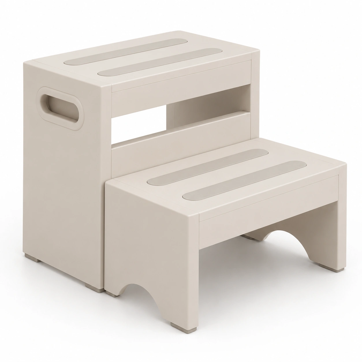 Escalon doble de plastico color beige