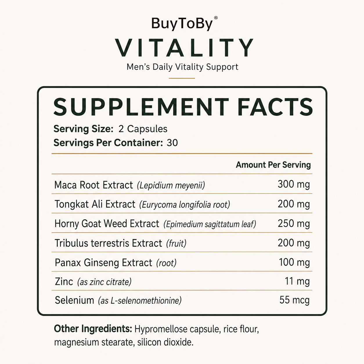Men’s Daily Vitality & Stamina Support