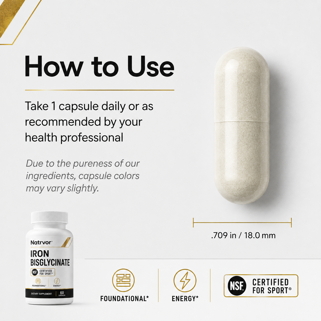 Iron Bisglycinate | Gentle Iron Supplement for Energy & Wellness