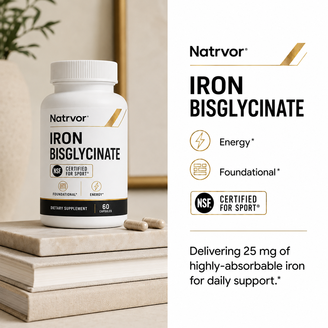 Iron Bisglycinate | Gentle Iron Supplement for Energy & Wellness