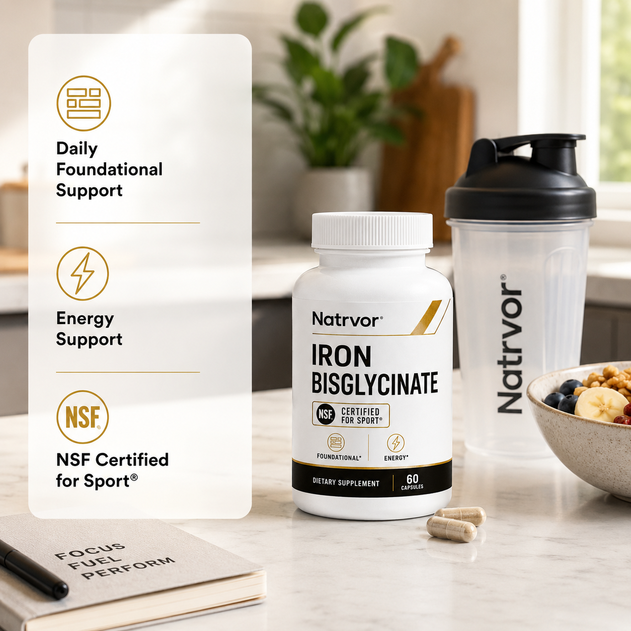 Iron Bisglycinate | Gentle Iron Supplement for Energy & Wellness