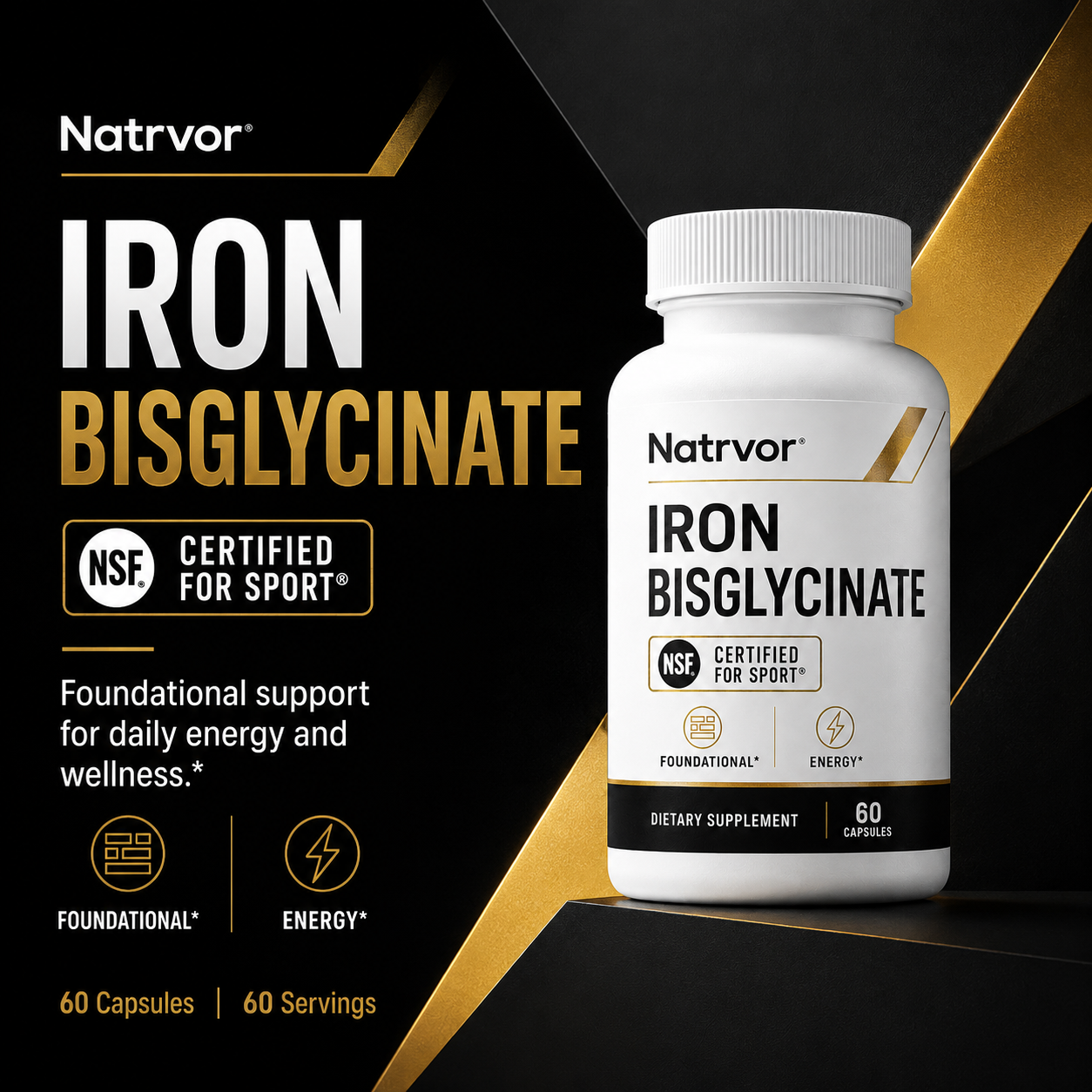Iron Bisglycinate | Gentle Iron Supplement for Energy & Wellness