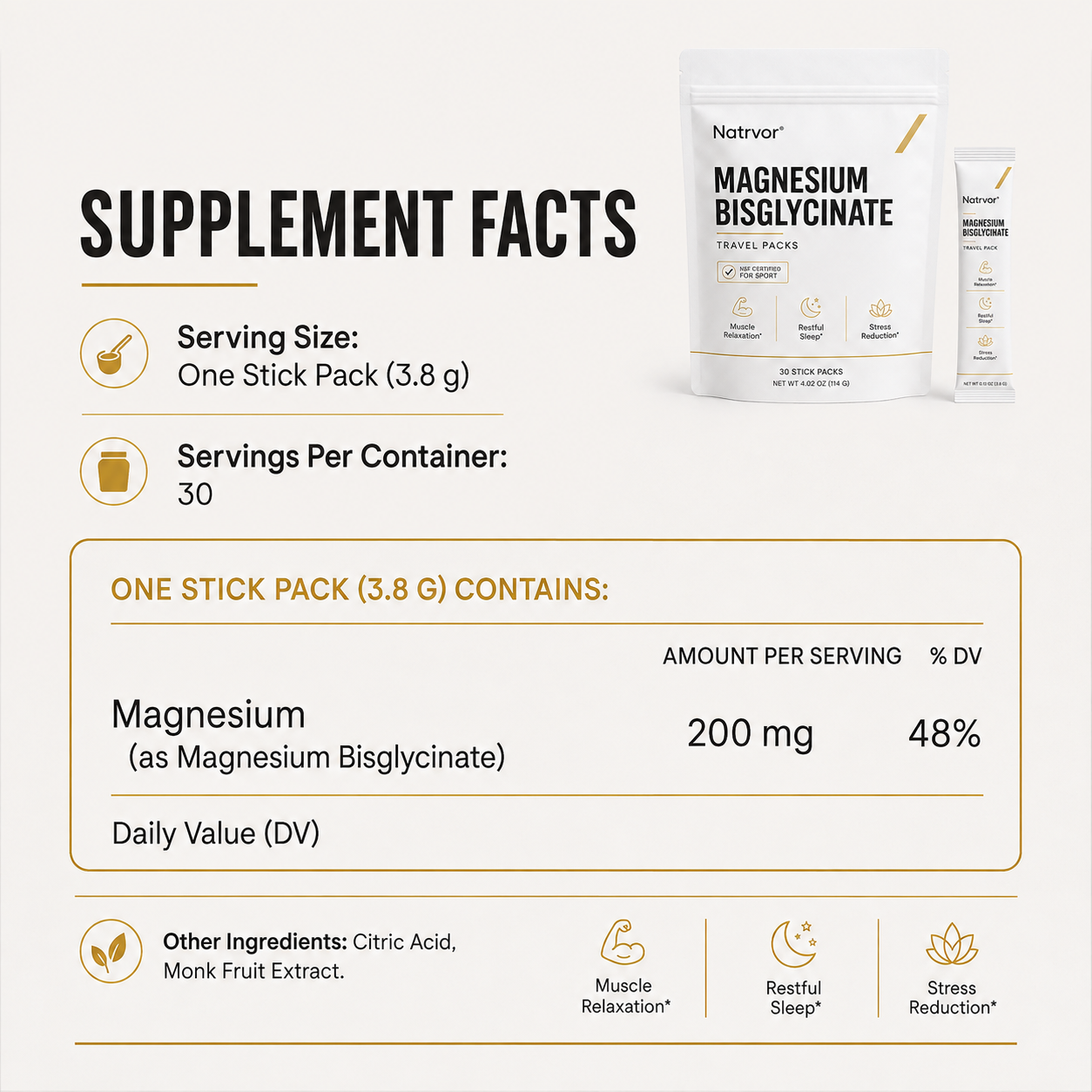 Magnesium Bisglycinate Travel Packs | Premium Magnesium Support Anywhere
