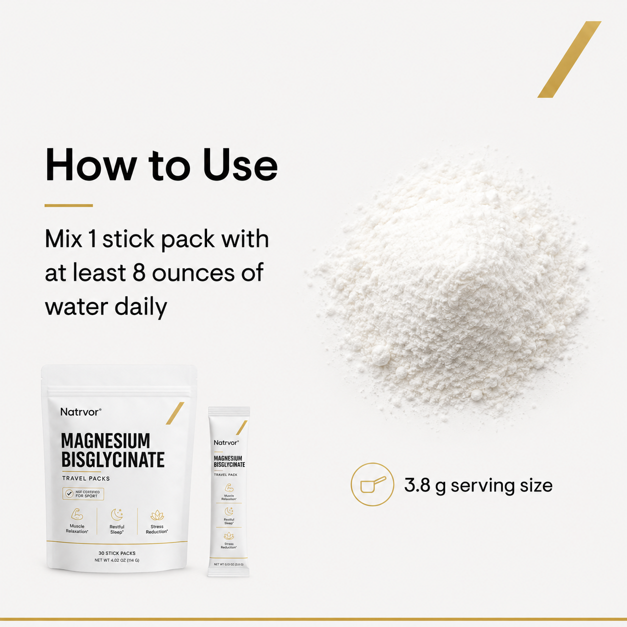 Magnesium Bisglycinate Travel Packs | Premium Magnesium Support Anywhere