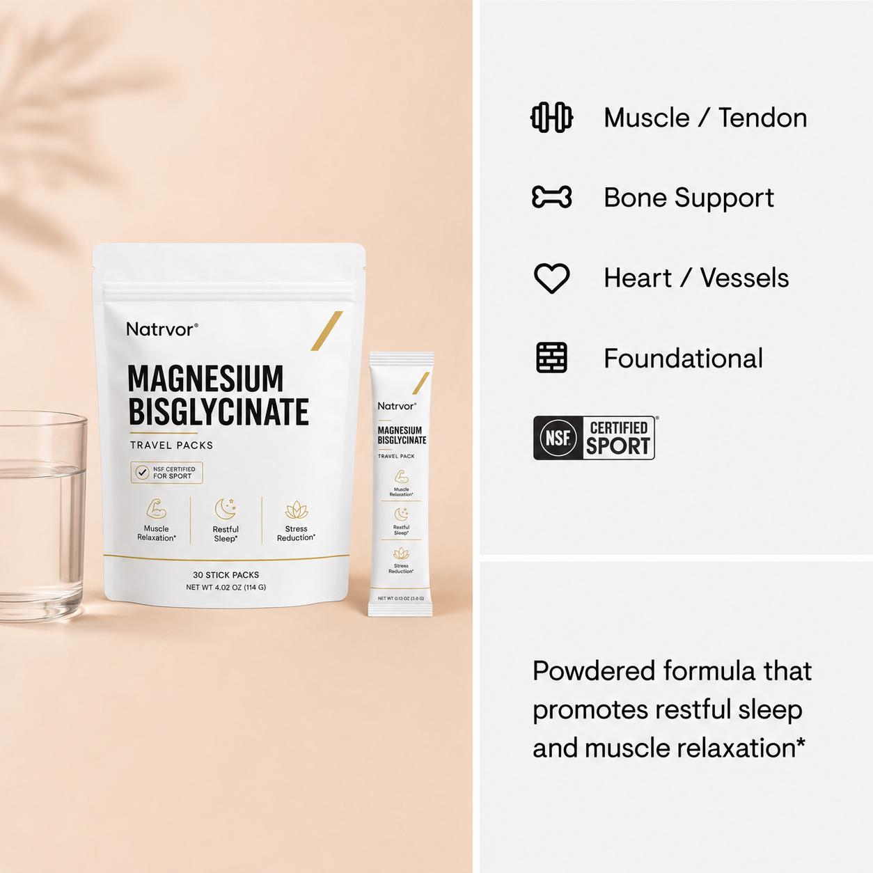 Magnesium Bisglycinate Travel Packs | Premium Magnesium Support Anywhere