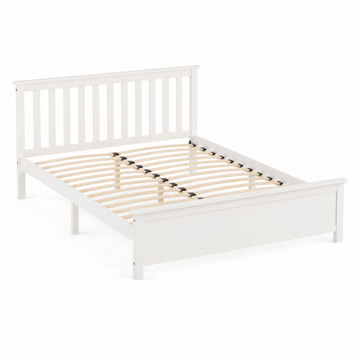 Lit en bois blanc 160x200 cm-Zenloftch