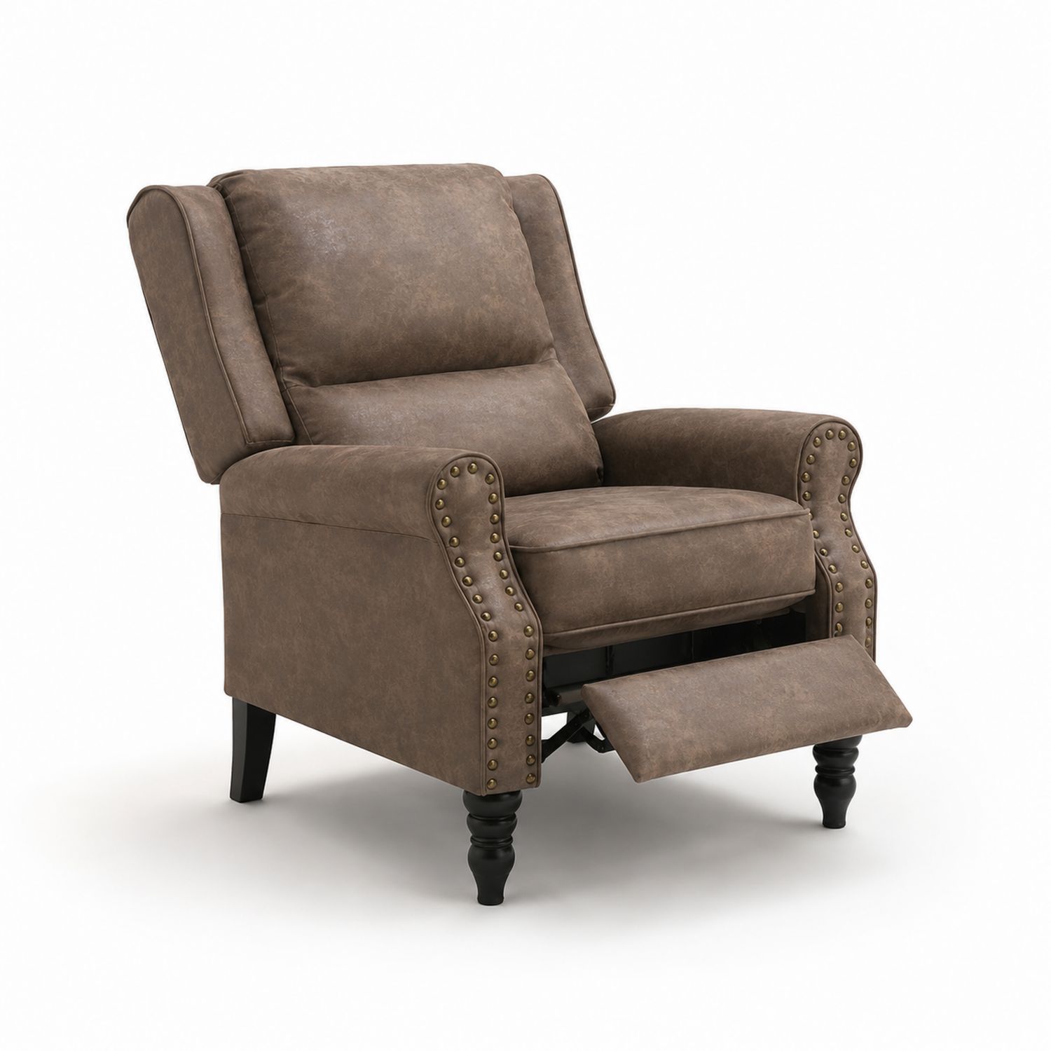 Fauteuil inclinable en cuir synthétique marron-Zenloftch
