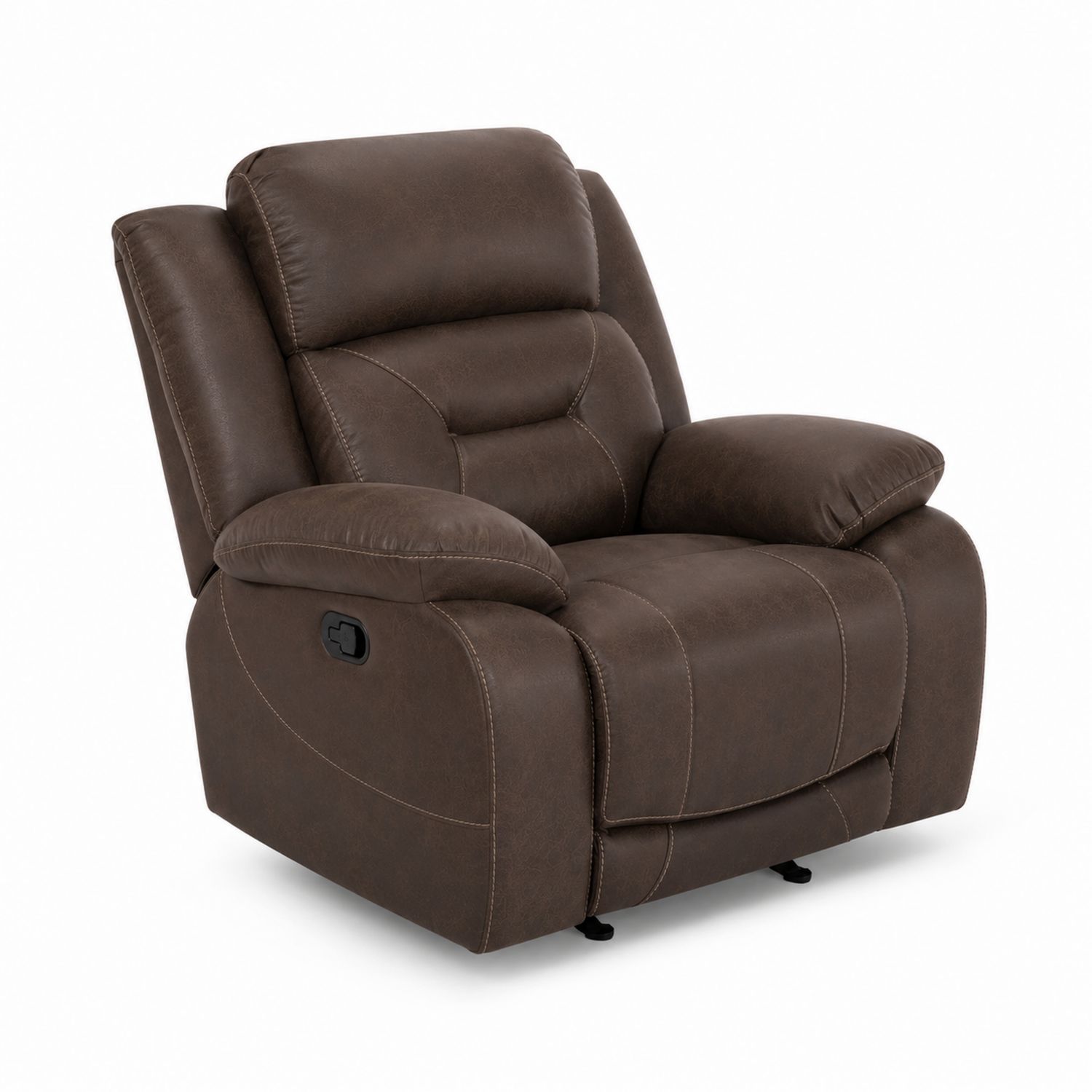 Fauteuil inclinable en cuir synthétique marron-Zenloftch
