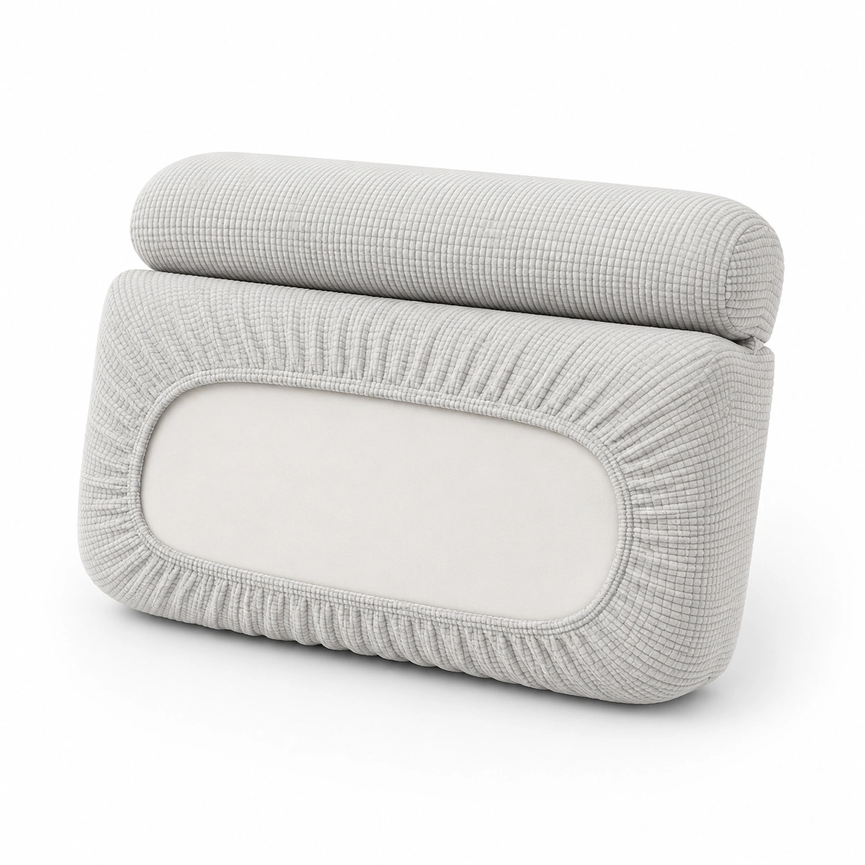 Funda elastica para respaldo color gris claro-VirestoLiving