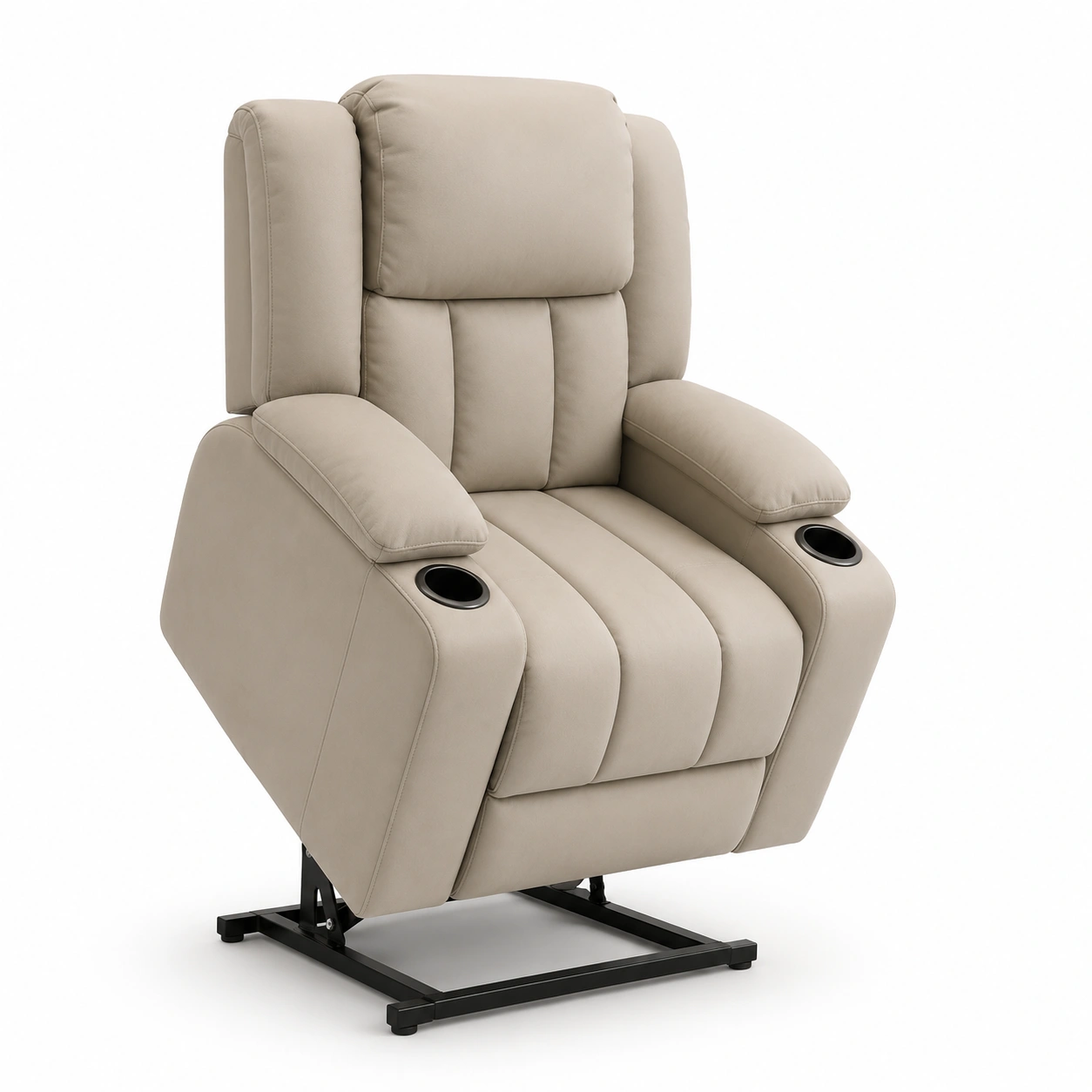 Sillon reclinable elevador color beige-VirestoLiving