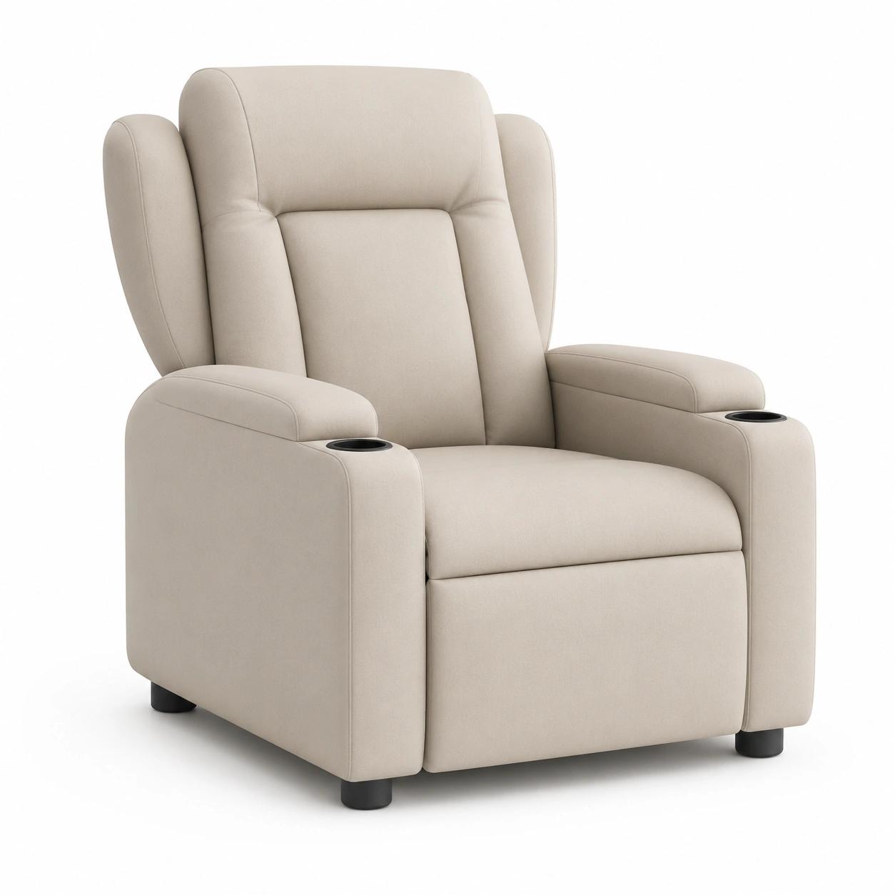Sillon reclinable tipo cine color marfil-VirestoLiving