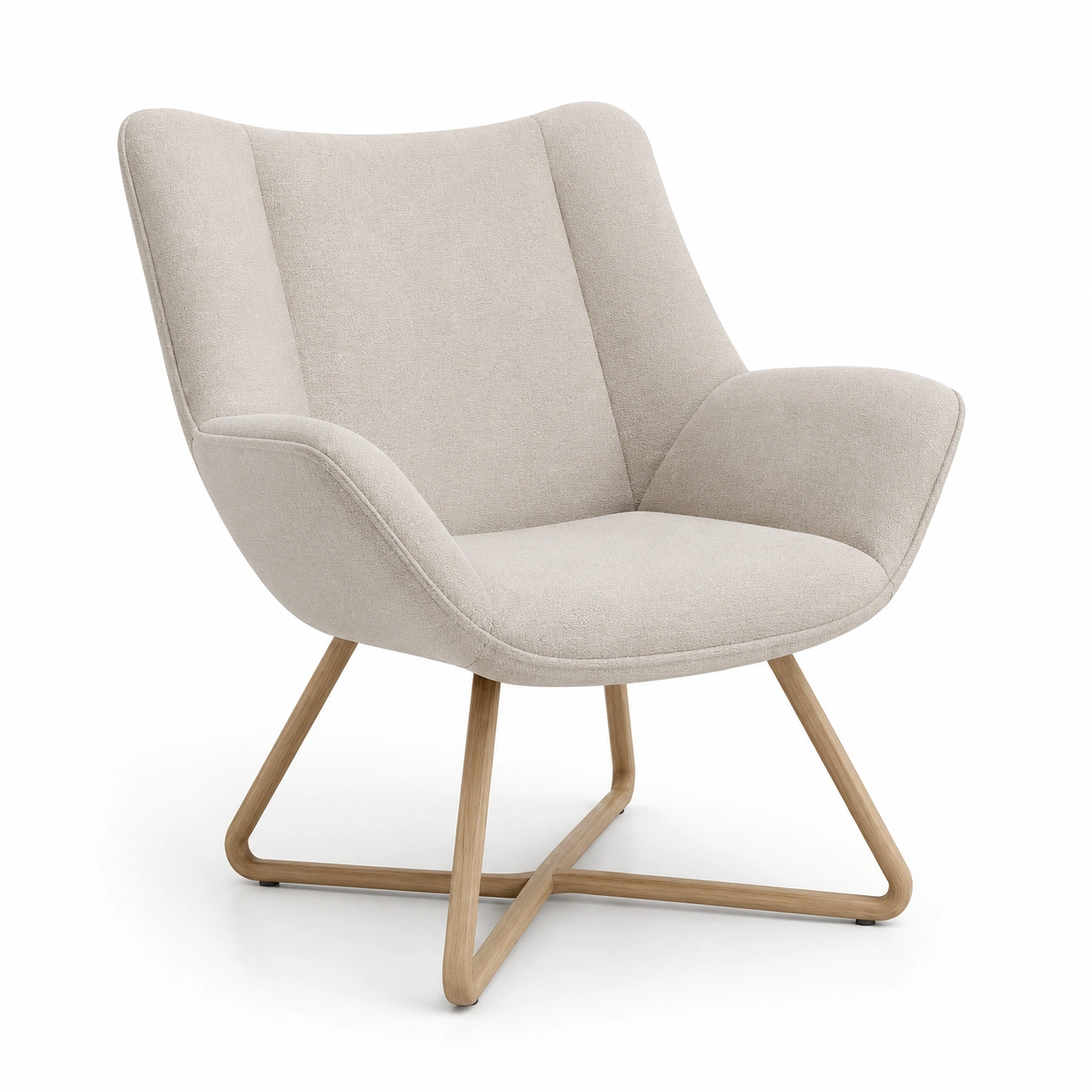 Silla individual moderna color beige-VirestoLiving
