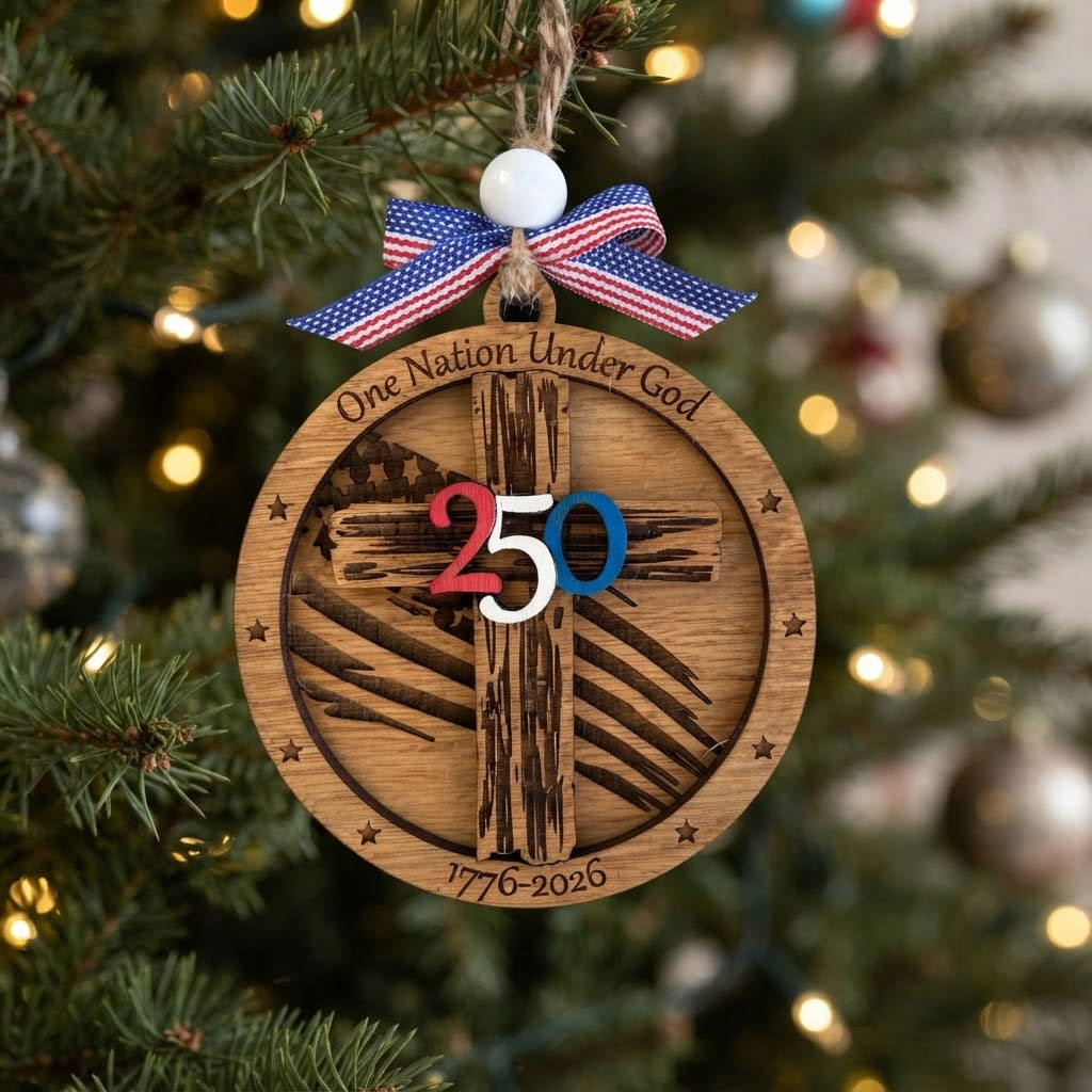 250th Anniversary United States of America Christmas Tree Ornament