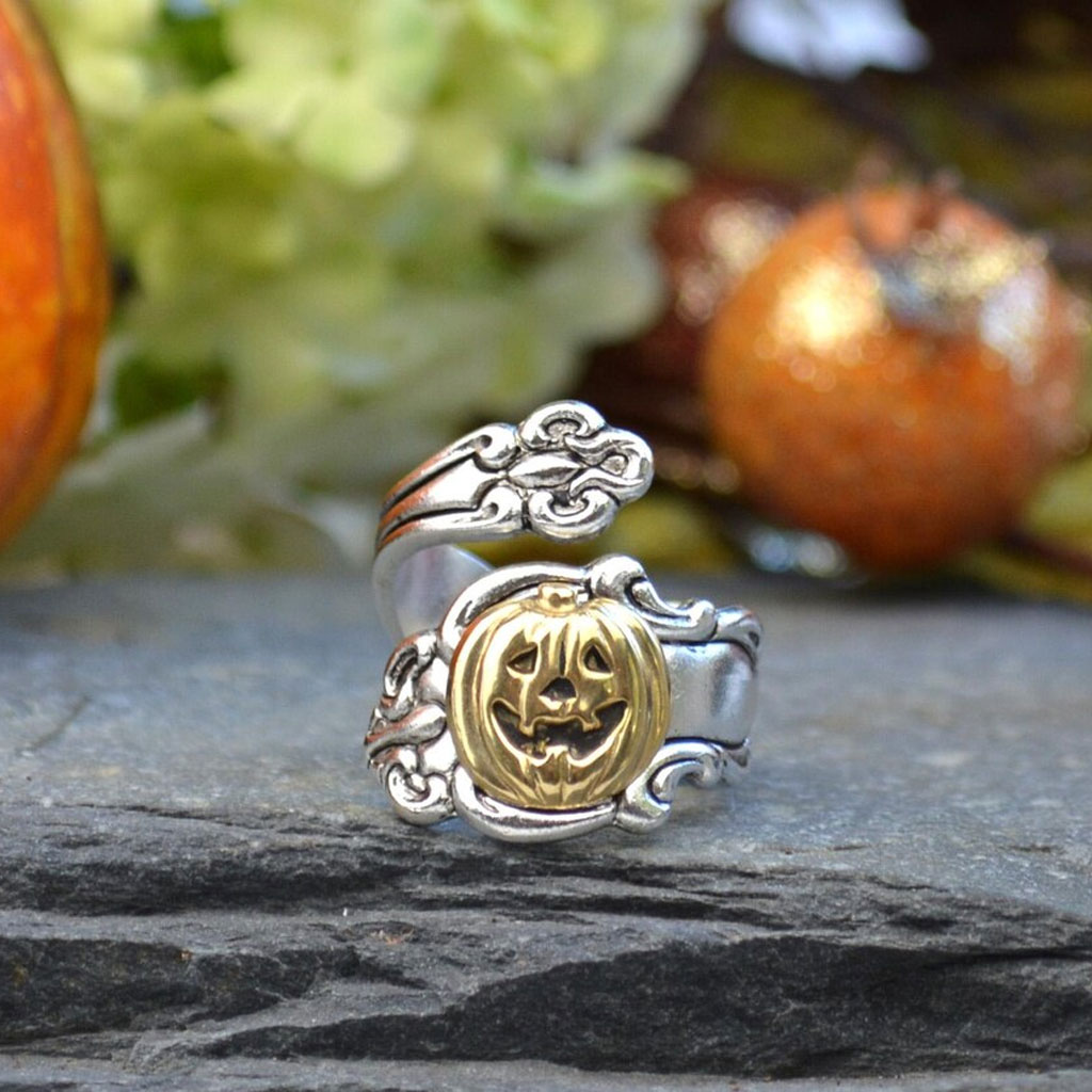 Pumpkin Ring Halloween Spoon ring