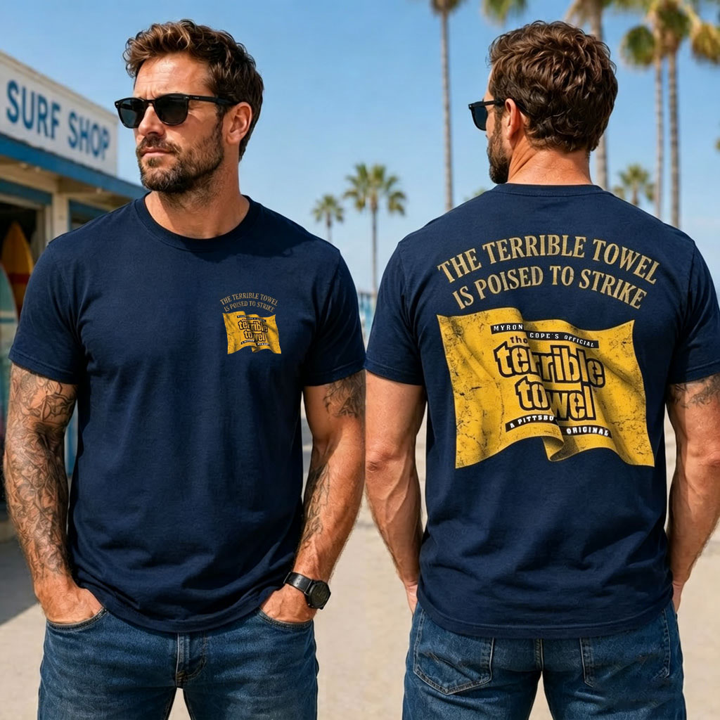 Vintage TERRIBLE TOWEL Mens T-Shirt
