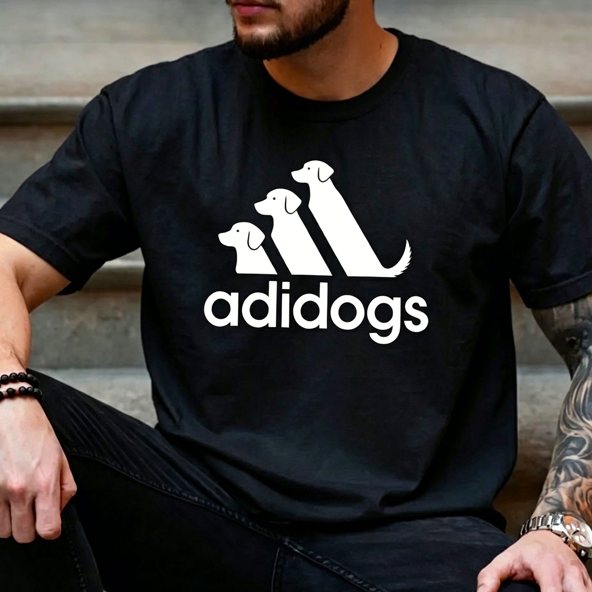 Adidogs Funny Dog Lover Graphic Tee