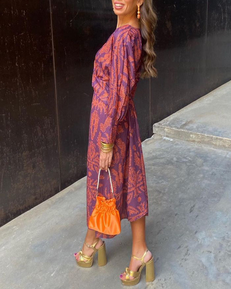 Caroline | Long V-Neck A-Line Maxi Dress