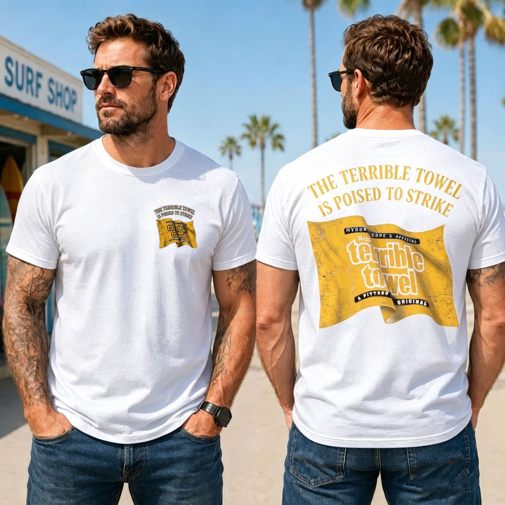 Vintage TERRIBLE TOWEL Mens T-Shirt