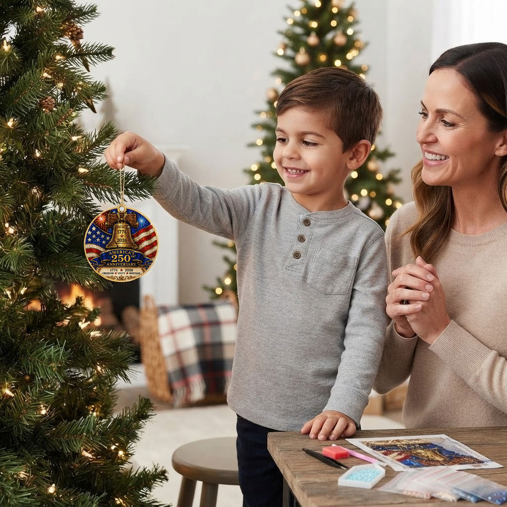 Exclusive Commemorative 250th Anniversary Diamond Art Ornament Kit Christmas Ornament