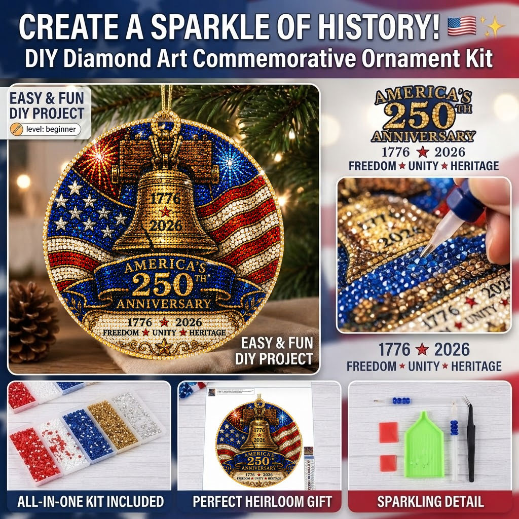 Exclusive Commemorative 250th Anniversary Diamond Art Ornament Kit Christmas Ornament