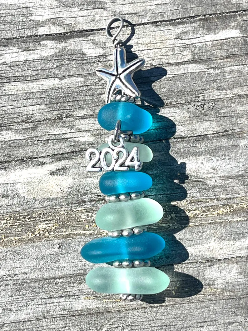 Sea Glass Tree Ornament
