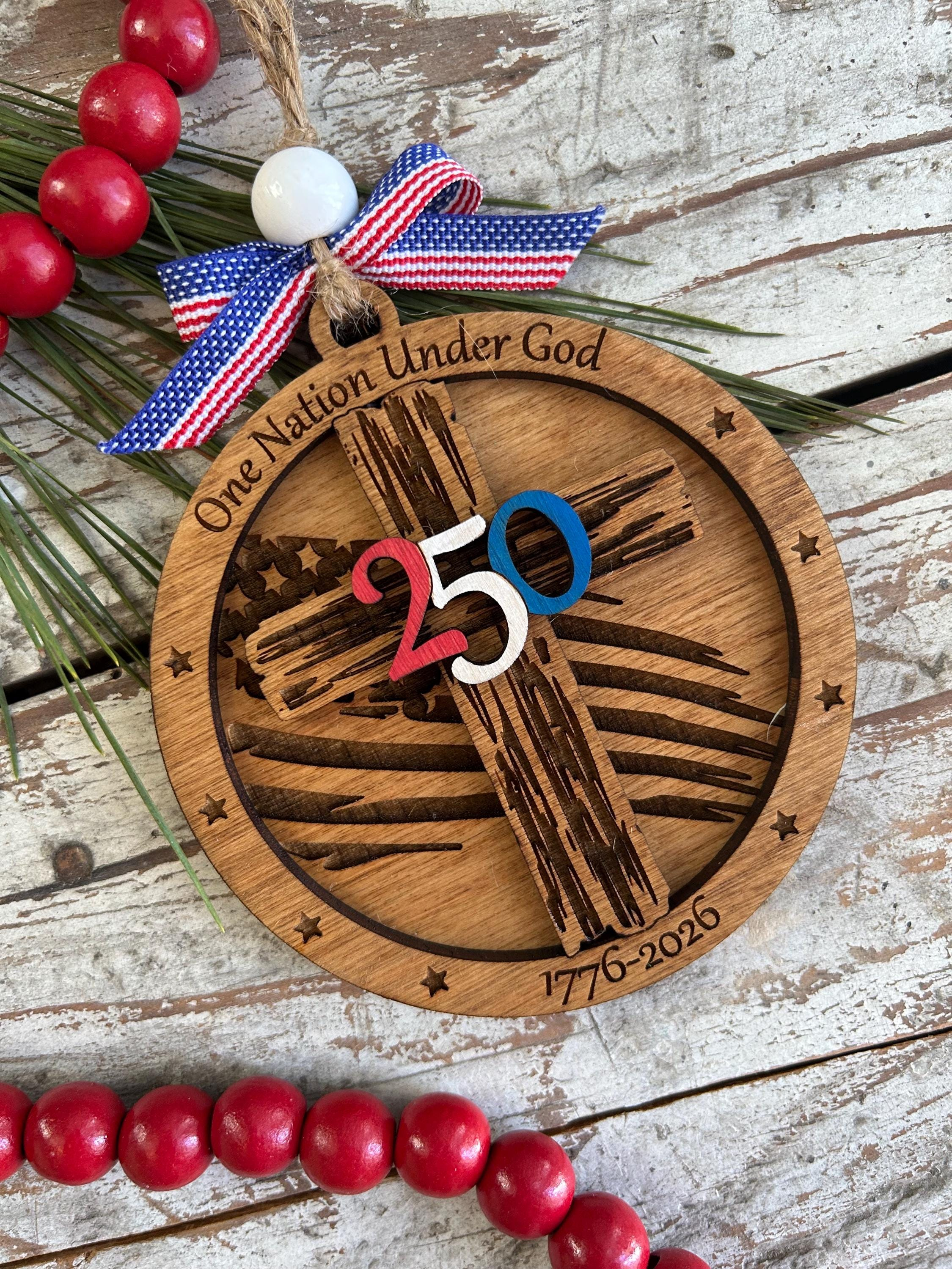 250th Anniversary United States of America Christmas Tree Ornament