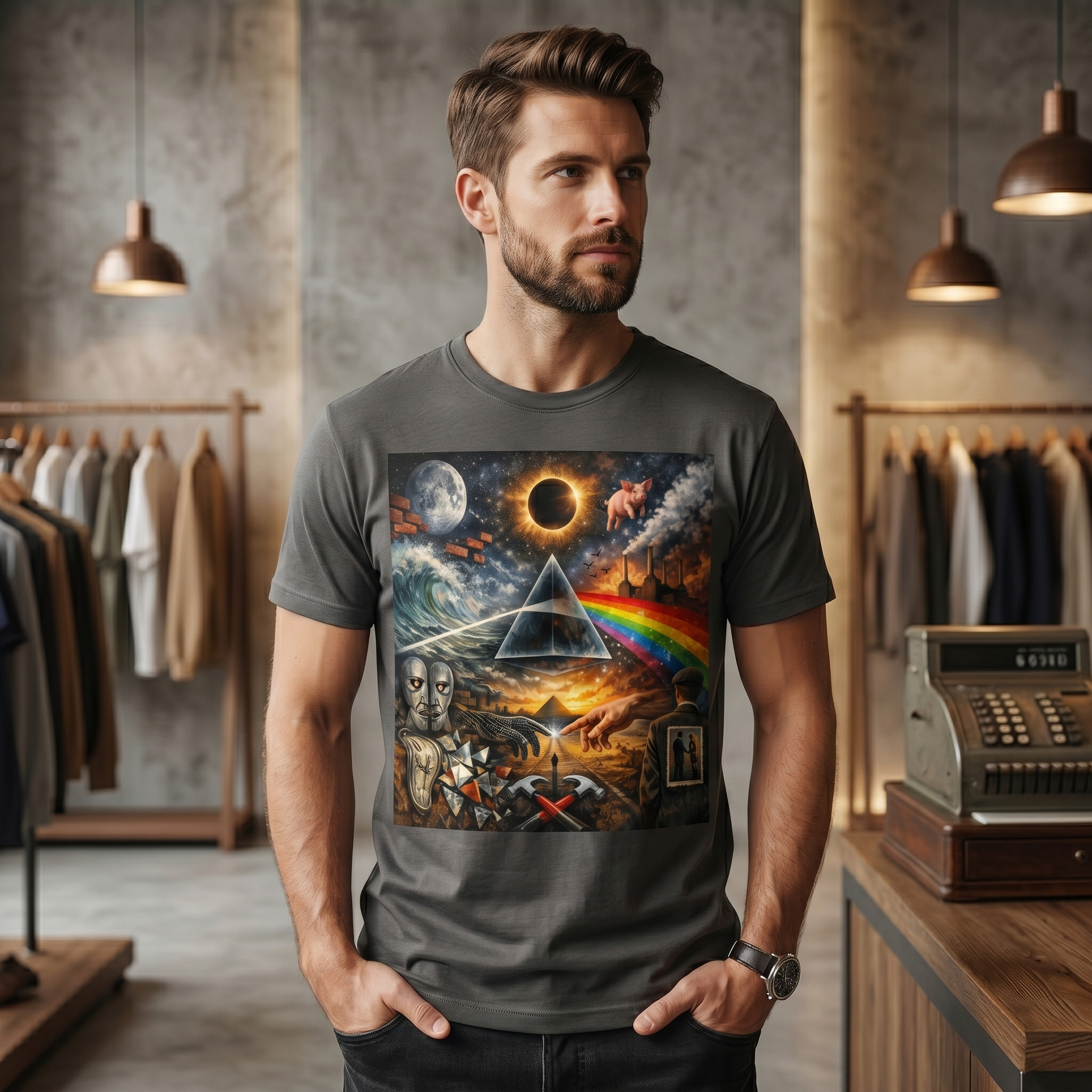 The Dark Side of the Moon Inspired Graphic Tee