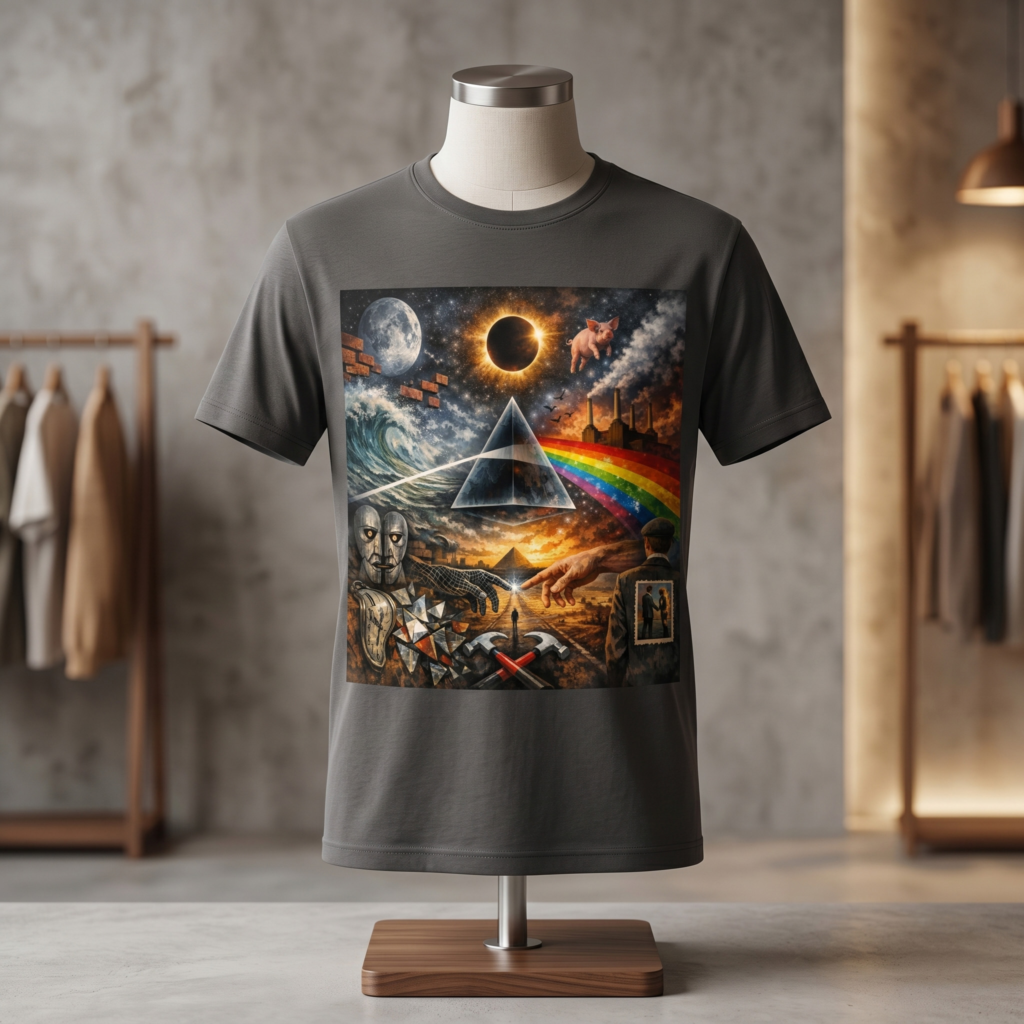 The Dark Side of the Moon Inspired Graphic Tee