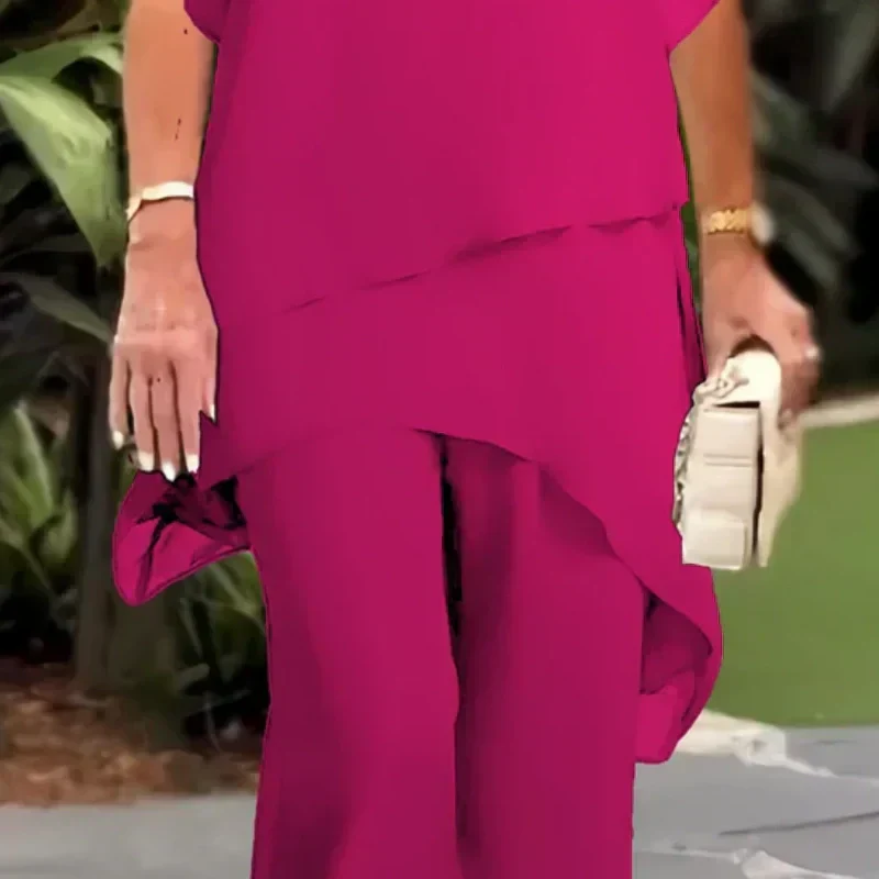 Valeria | Elegant Draped Palazzo Pants Set